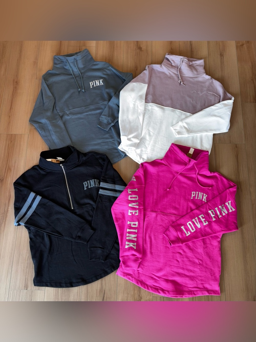 Bundle of (4) PINK Victoria's Secret Sweatshirts